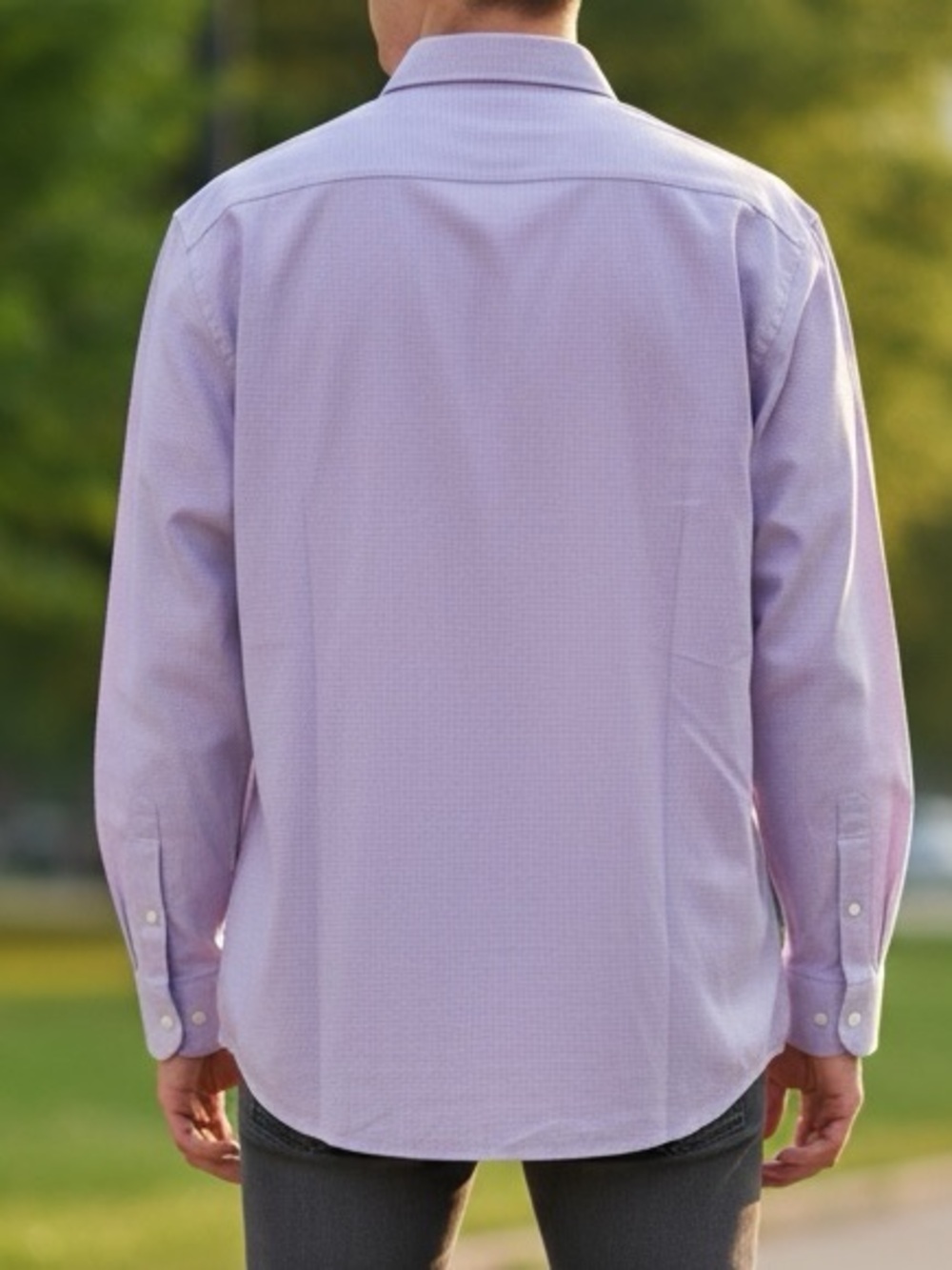 🫶🏻 Van Heusen Lavender Button-Up Shirt - Casual Long Sleeve 15 1/2 32/33 NWOT - Picture 3 of 4